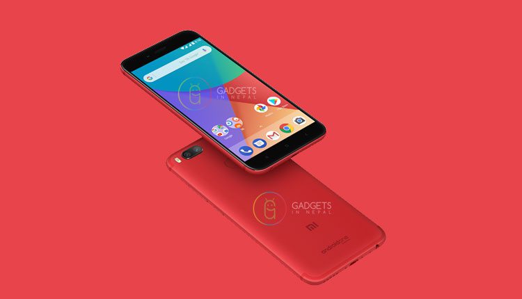 Leaked render image of Mi A1 in Red color