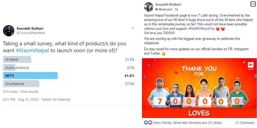 Mr. Sourabh Kothari (Country GM of Xiaomi Nepal) engaging with Mi Fans