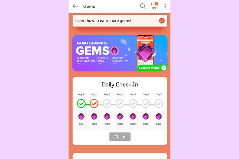 Daraz Gems - Earn Free Gems And Exchange With Discount Vouchers