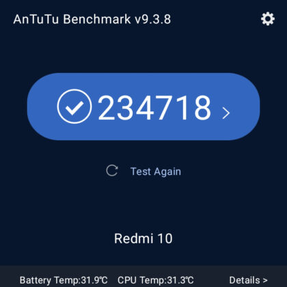 Antutu Benchmark Score