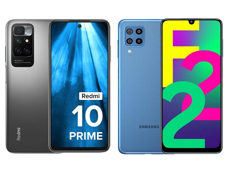 Redmi 10 Prime 2022 vs Samsung Galaxy F22 Design