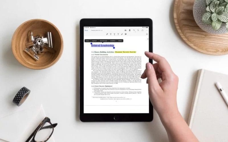 iPad pdf feature
