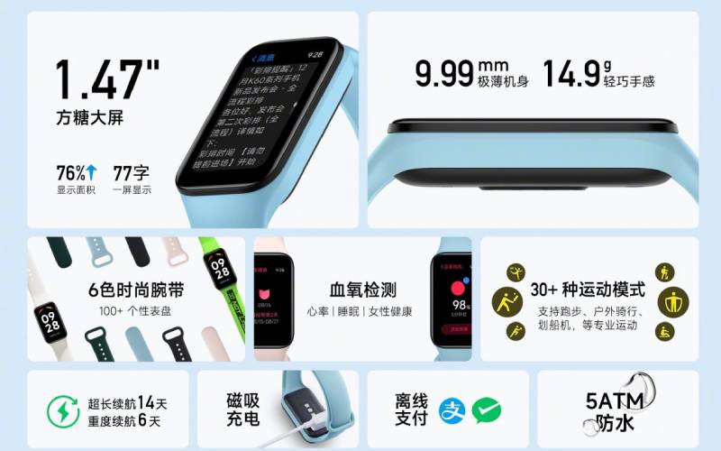 Redmi band 2 features 