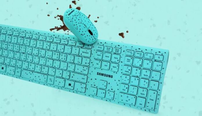 Samsung Mint chocolate wireless keyboard and mouse 