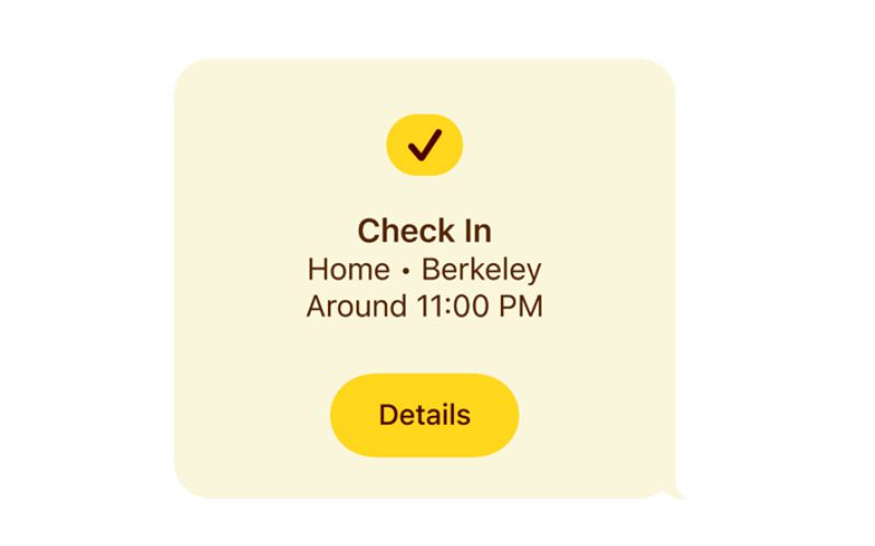 IOS 17 Check-In Message