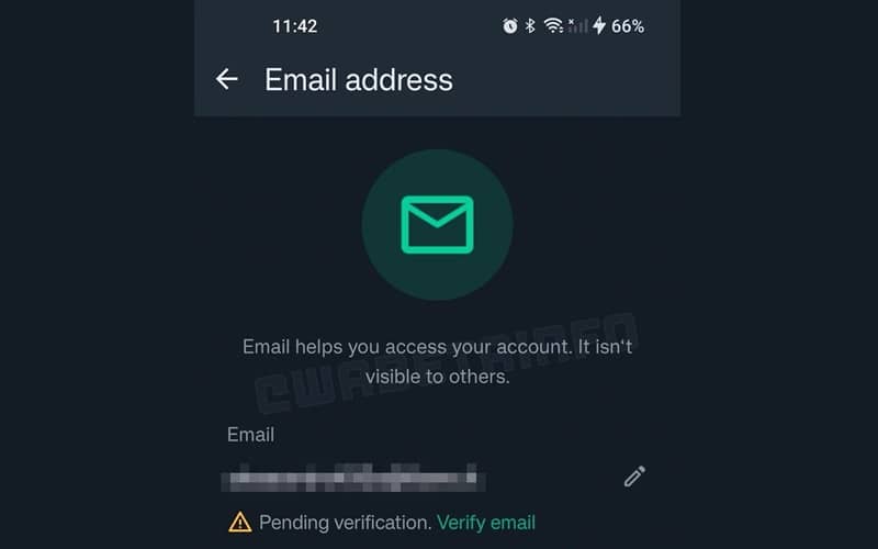 WhatsApp Email Verification