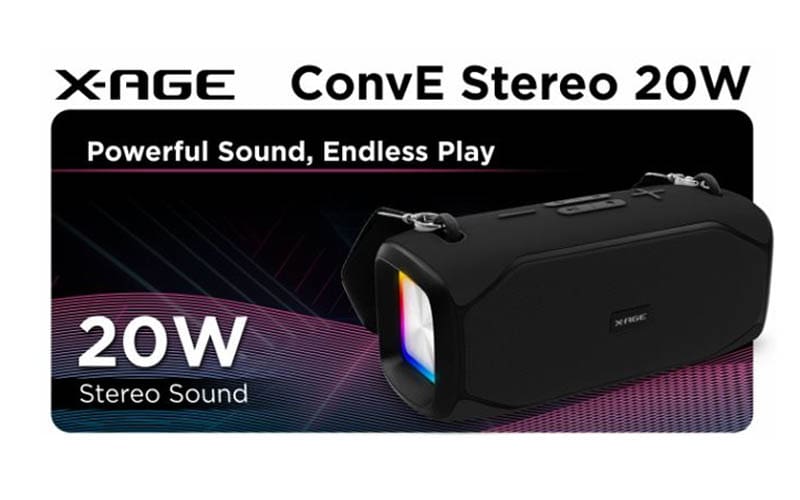 X-age ConvE Stereo 20W Bluetooth Speaker Stereo Sound