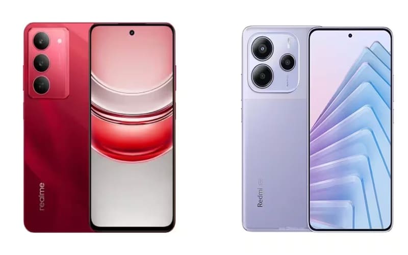 Design of  Realme 14X 5G and Redmi Note 14 5G