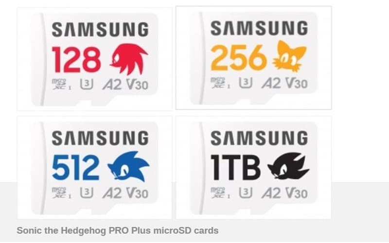 Sonic the Hedgehog microSD cards