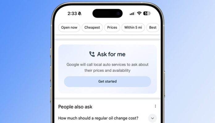 Google ask for me feature